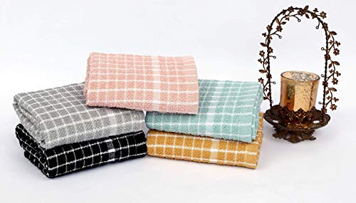 Exclusive Offer: Luxe 100% Egyptian Cotton Tea Towels - Set of 2 Silver & White Checks! Limited Time Deal!