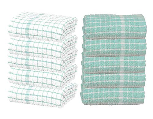 Exclusive Offer: Luxe 100% Egyptian Cotton Tea Towels - Set of 2 Silver & White Checks! Limited Time Deal!